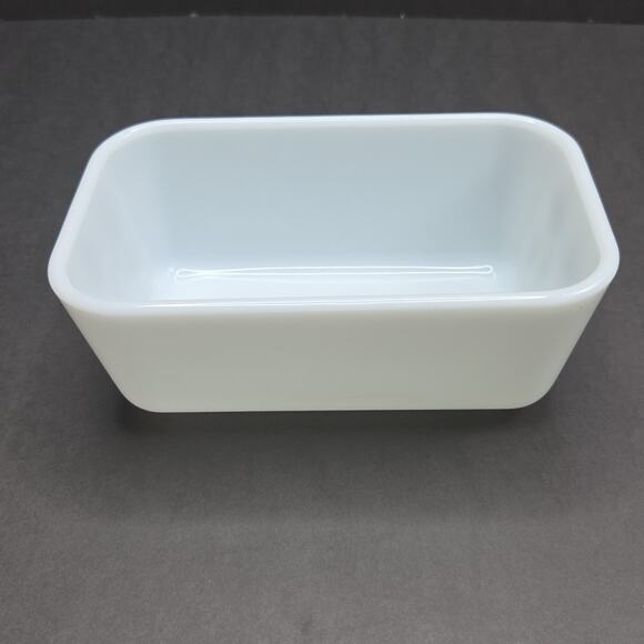 Pyrex Early American 1-1/2 Pint Refrigerator Dish 502 Fridgie White Brown USA - Picture 3 of 9